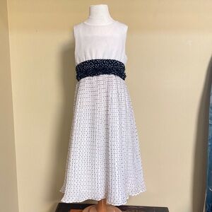 Black and White Sleeveless Girls Party Special Occasion Cruise Formal Dress